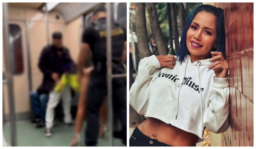 POLÊMICA: Influencer grava cena pornô em vagão de metrô com policial