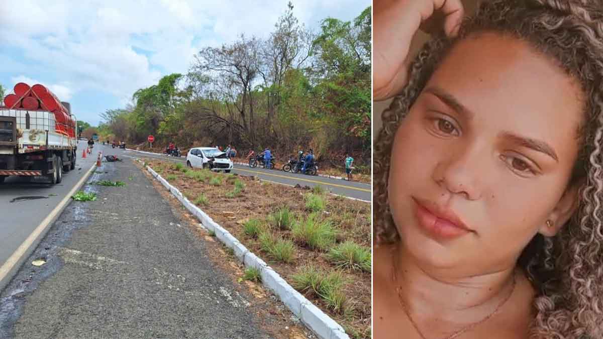 Tragédia na BR-343: Jovem mãe morre em acidente entre moto e carro